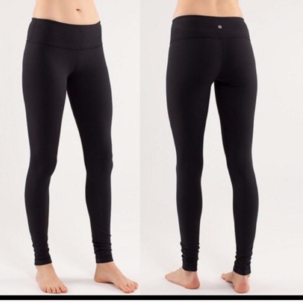 lululemon black wunder under leggings 6